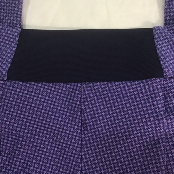 Betabrand Power Down Skinny Pants Purple Blue Houndstooth, Size XL Tall - Picture 4 of 12